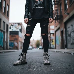 NWT Faux Snakeskin boots